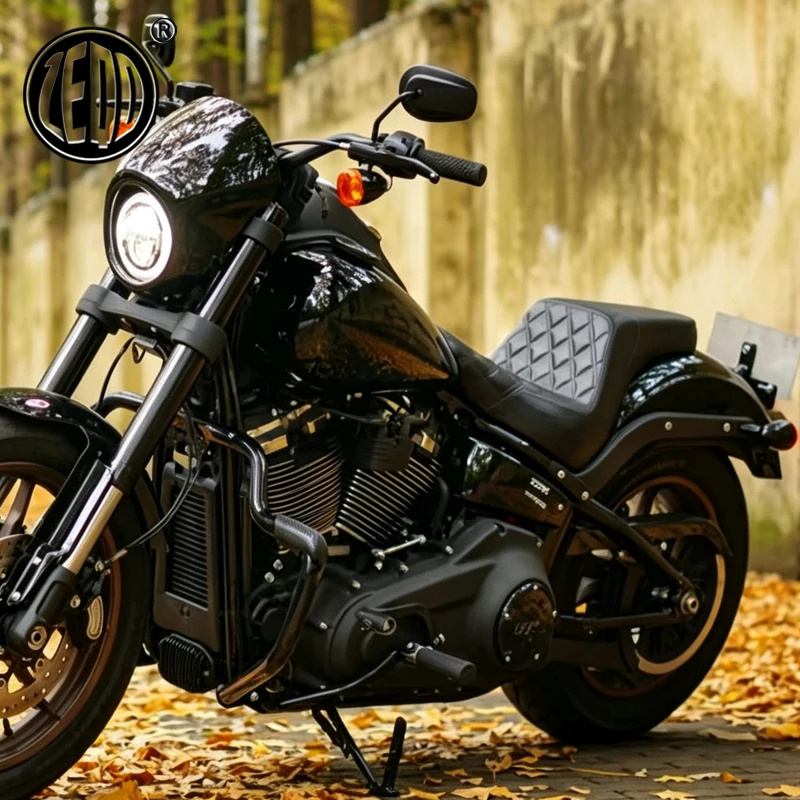 Suitable for Harley Softail Street Bob thickened wide seat, DS one-piece seat, motorcycle modification seat, double 18-25years