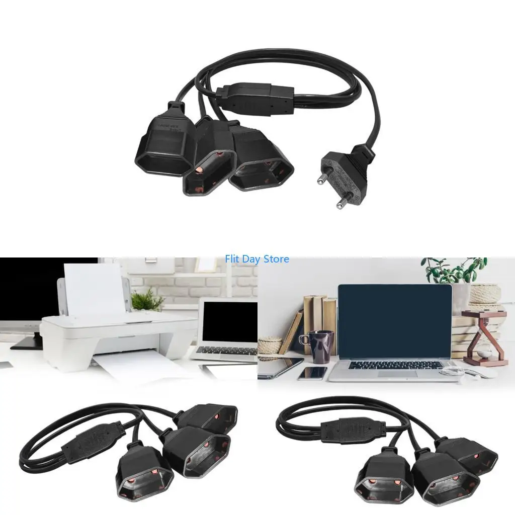 F92C Extension Cord 4.0mm Male Female European Design for Electronics Power Needs