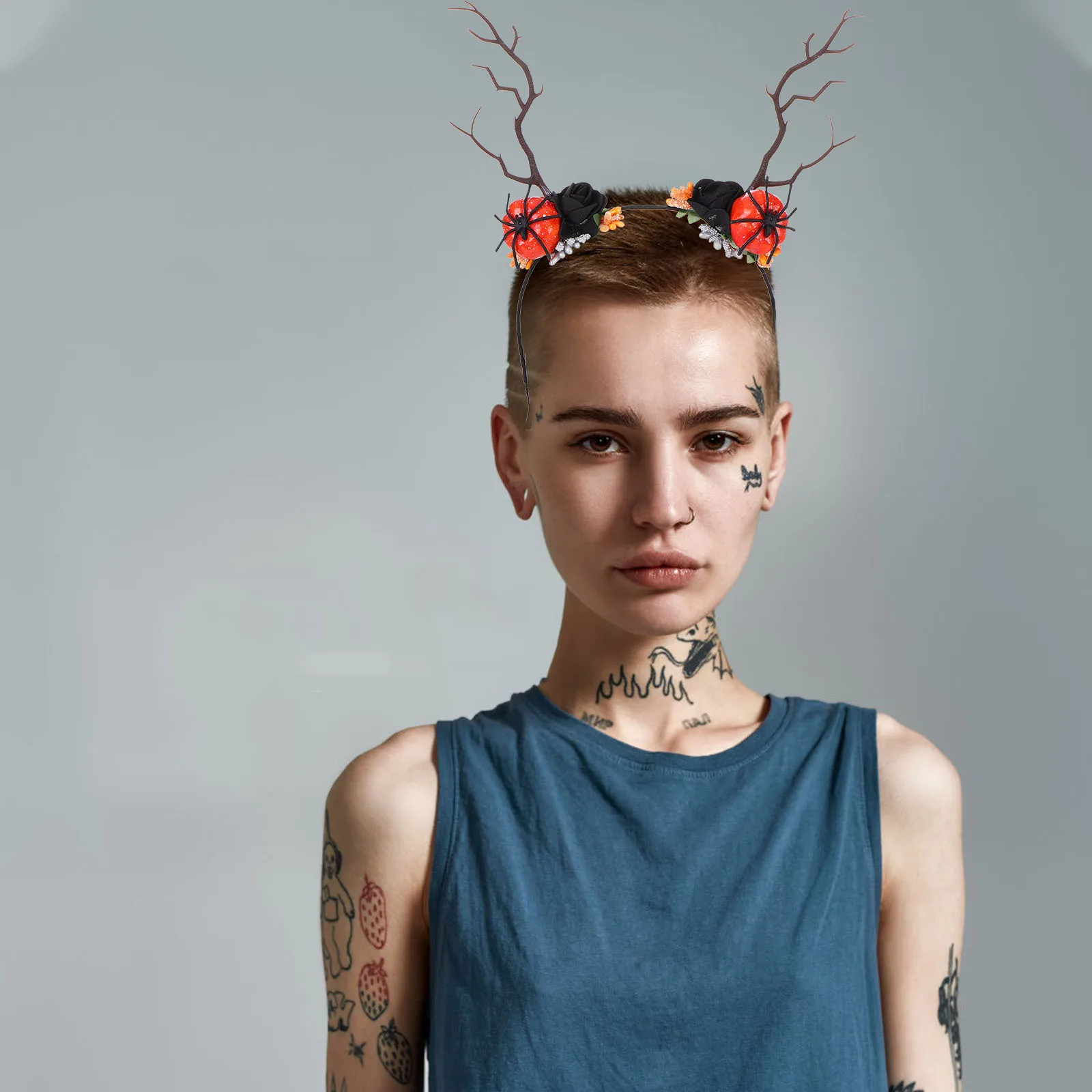 

Tree Branch Headband Antler Decor Handmade Adjustable Women Girls Holiday Party Cosplay Photo Prop Hair Ornament