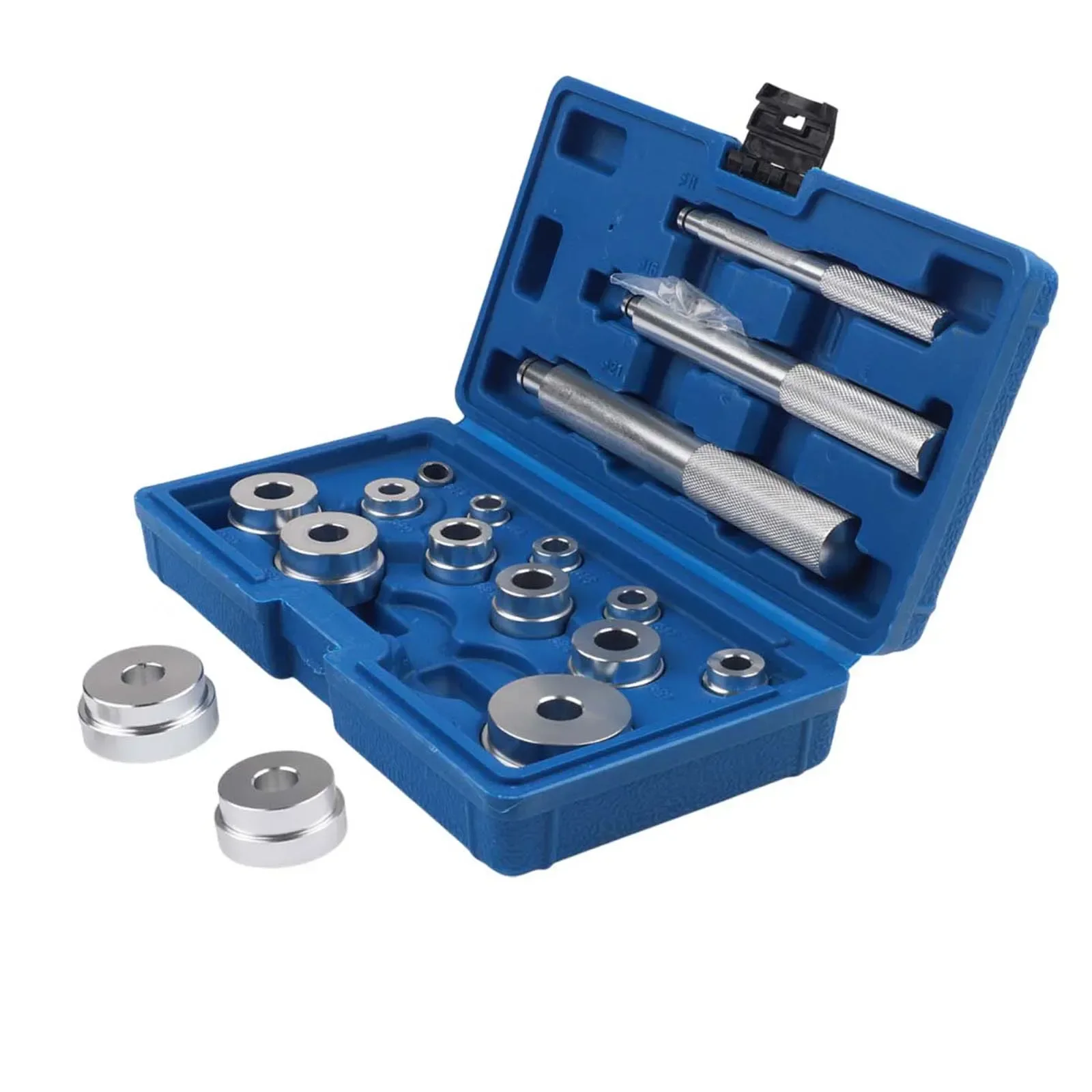Automotive 17PCS Bearing Race and Seal Installer Set for Various Wheel Bearing Sizes Covering Domestic and Imported Vehicles