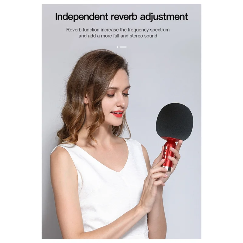 Draadloze microfoon Karaoke Artefact Thuis Karaoke Familie Ktv TV Zingen Kinderhandmicrofoon Zwart Gemakkelijk te gebruiken