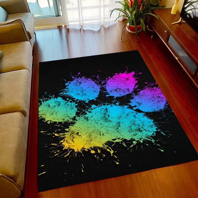 Pets Footprint Sole Series Area Rug Large,Carpet Rug for Living Room Bedroom Doormat Decoration,kids Non-slip Floor Mat Sofa