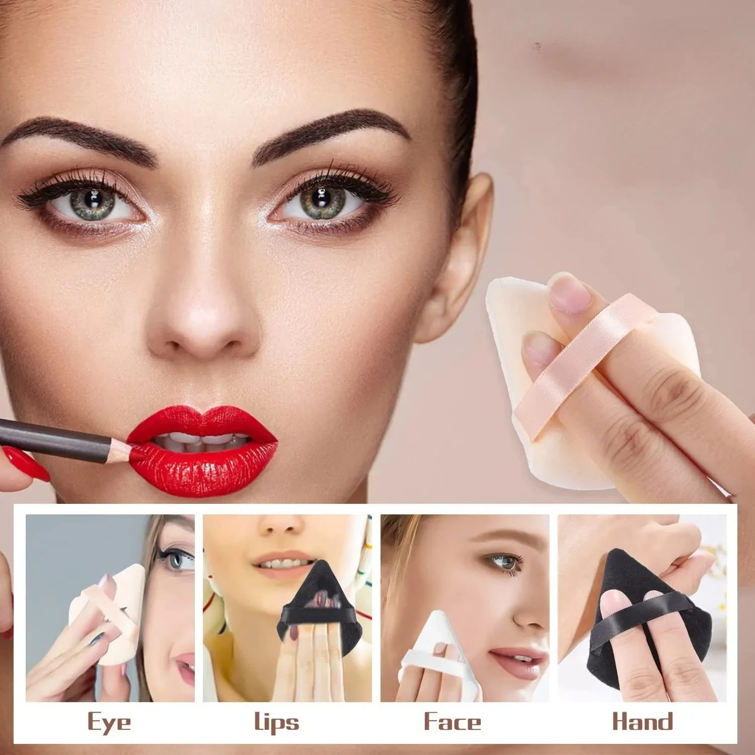 Groothandel Gezichtspoederdons Wasbaar Fluwelen Make-up Poederdons Gezichtsmake-up Spons Cosmetica Zachte Katoenen Bladerdeeg Gereedschappen