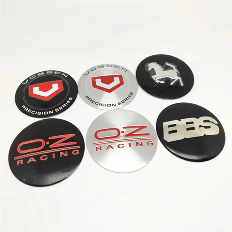 4pcs 60mm OZ VOSSEN Wheel Center Cap Emblem Stickers Car Steering Wheel Sticker Decal Hub Cover Badge