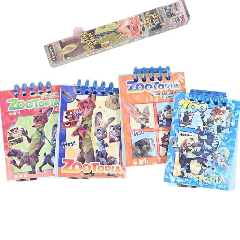 12pcs/lot Kawaii Disney Zootopia Coil Memo Pad Cute Notebook Stationery Label Notepad Post Office School Supplies