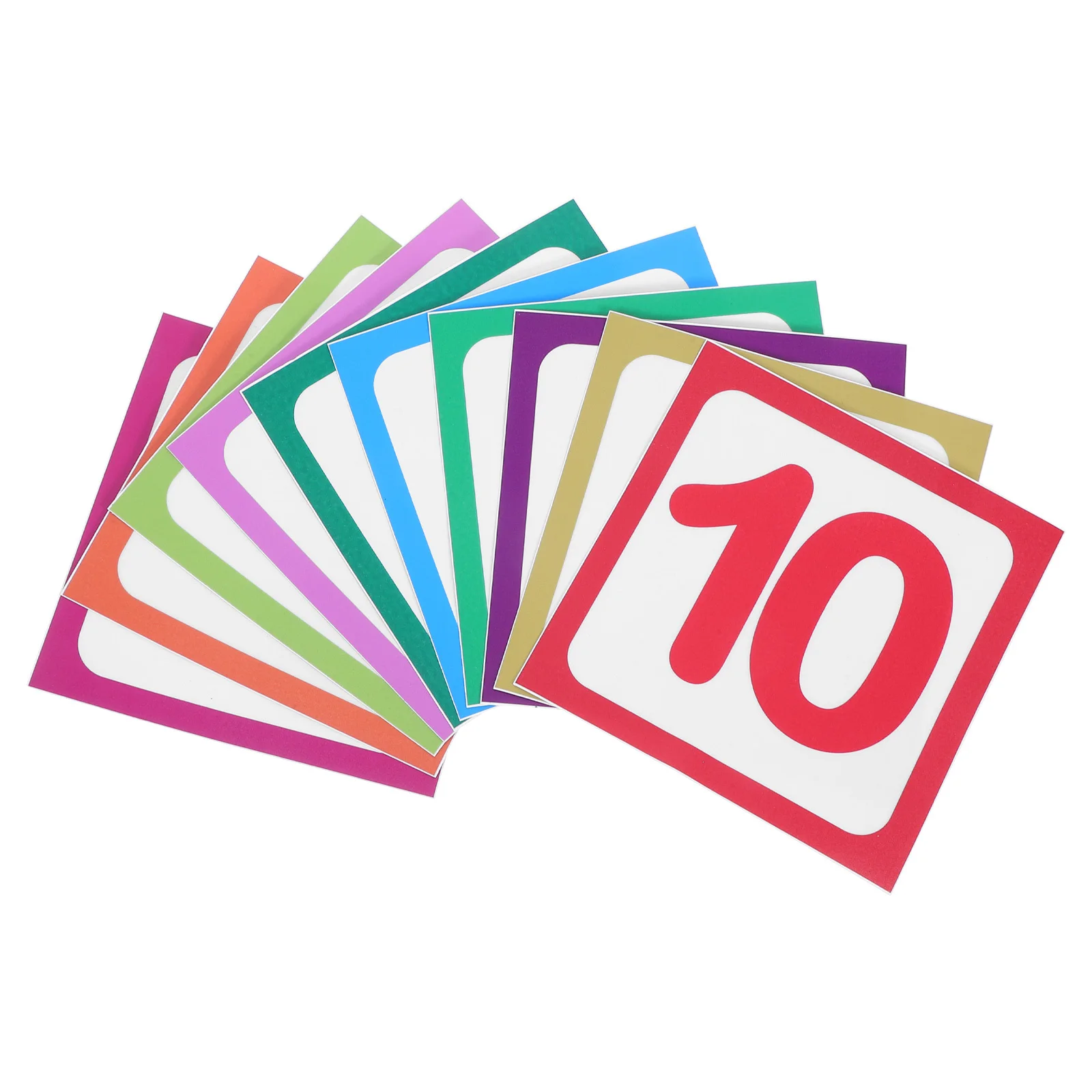 10 قطعة عدد لعبة ملصقات أرضية متجمد المضادة للانزلاق ذاتية اللصق الحجلة الشارات غرفة الاطفال التعليمية اللعب صور مطبوعة للحوائط #4