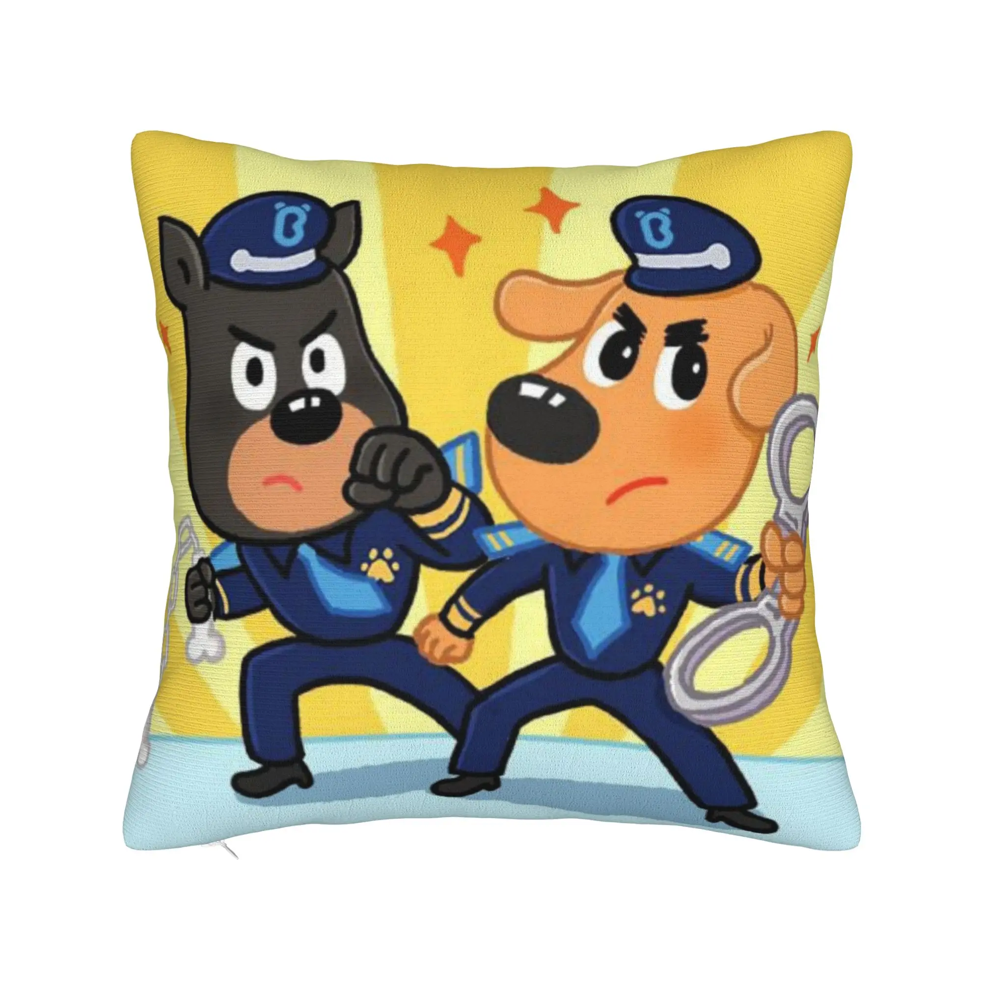 Home Decor Safety Sheriff Labrador  Pillowcases Accessories  Pillow Cover Zippered Multi Size