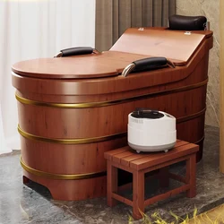 Bathing Wooden Elderly Used Solid Wood Bathing Barrels Wooden Bath Tubs Household Full Body Adult Barrels Large