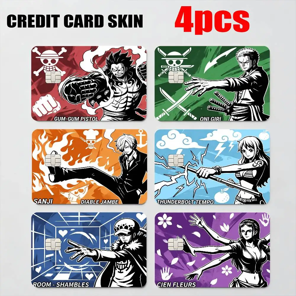 

MOTORCYCLE stickers MOTORCYCLE ONE PIECE LUFFY ZORO SANJI ACE NAMI Card Skin Sticker For Debit Credit Card