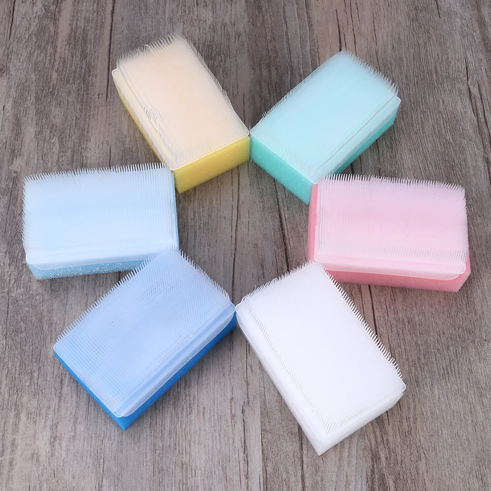 

4Pcs Tactile Sensory Sponge Bath Brushes for Bath Body Scrubber Gentle Cleaning Massager Body Scrubber