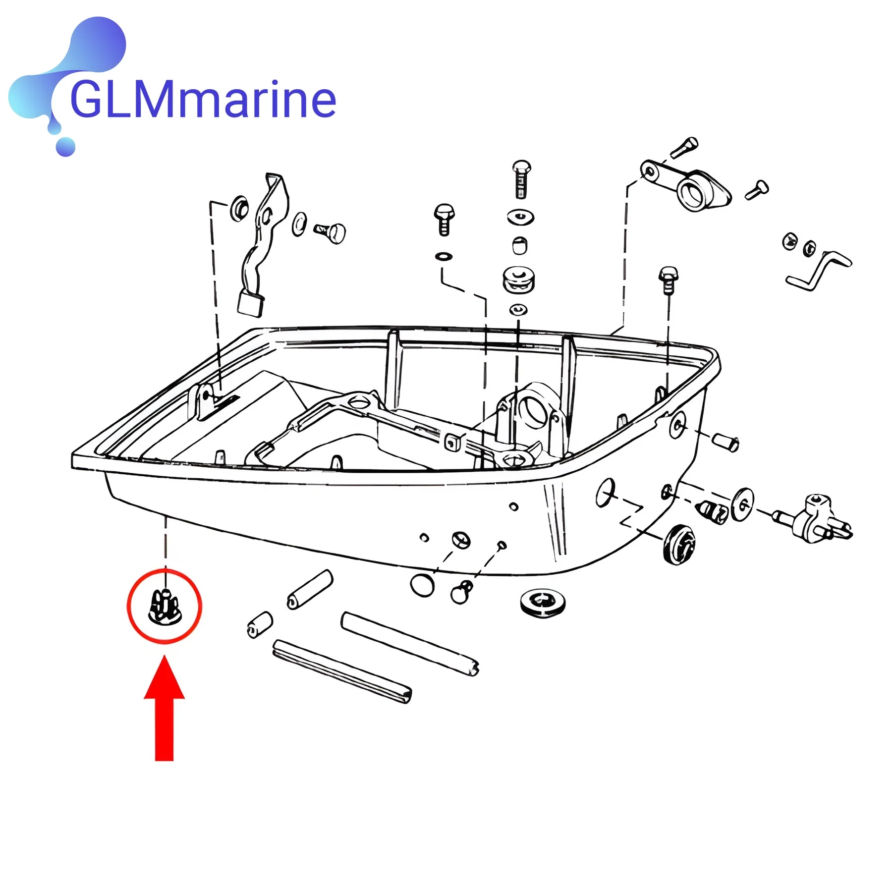 2 Pcs Water Spray Nipple 321885 for Johnson Evinrude OMC 6 To 235 Hp Outboard Engine Lower Motor Cover 0321885