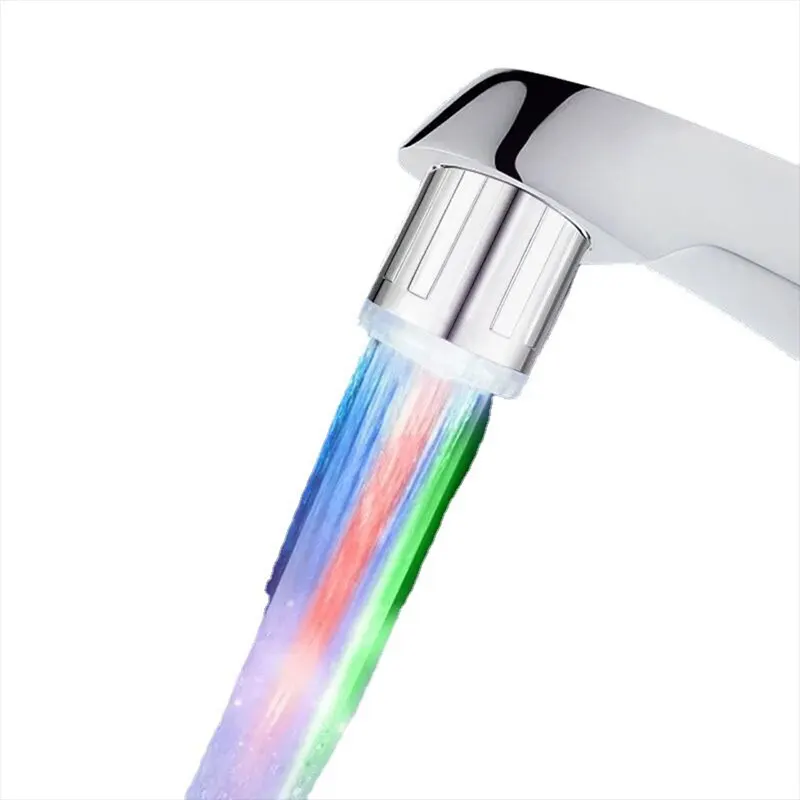 1pc Bathroom LED Colorful Light-up  Faucet Kitchen Glow Water Saving Faucet Aerator Nozzle Shower