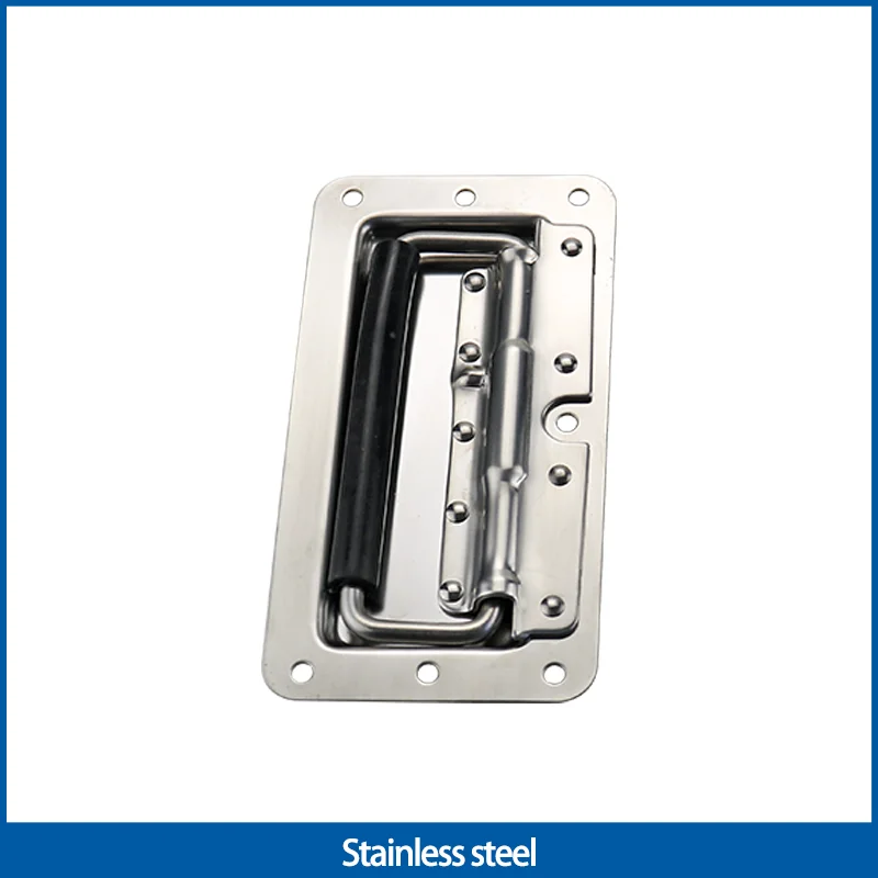 

304 Stainless Steel Hidden Foldable Handle Industrial Electrical Cabinet New Spring Loaded Toolbox Active Door Handle