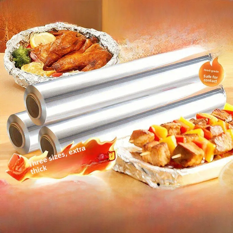 

Commercial Grade Aluminum Foil Paper Roll for Air Fryer Baking And Barbecue Large Size Kitchen Cooking Utensils Household