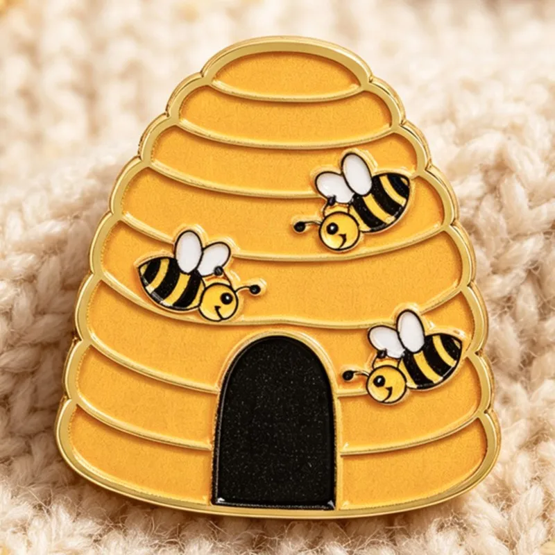 Cute Bee Hive Koi Rooster Plague Doctor It Is What It Is My Social Battery Bee Happy Enamel Pins Funny Slogan Lapel Badges