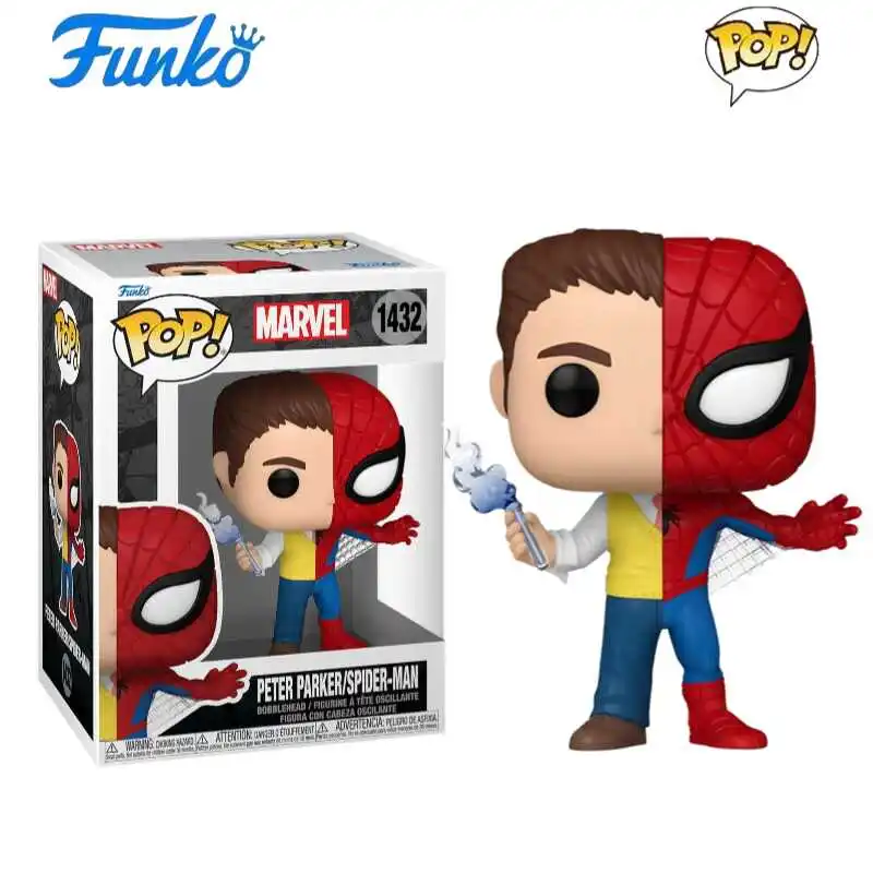 Funko POP Figur Anime Marvel Asli Mainan Action Figure Peter Parker Captain America Wolverine untuk Hadiah Anak Laki-laki Perempuan