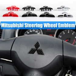 ABS Car Steering Wheel Emblem Sticker Accessorie For Mitsubishi Space Star Lancer EX Outlander Xl Eclipse Cross Asx Pajero Colt