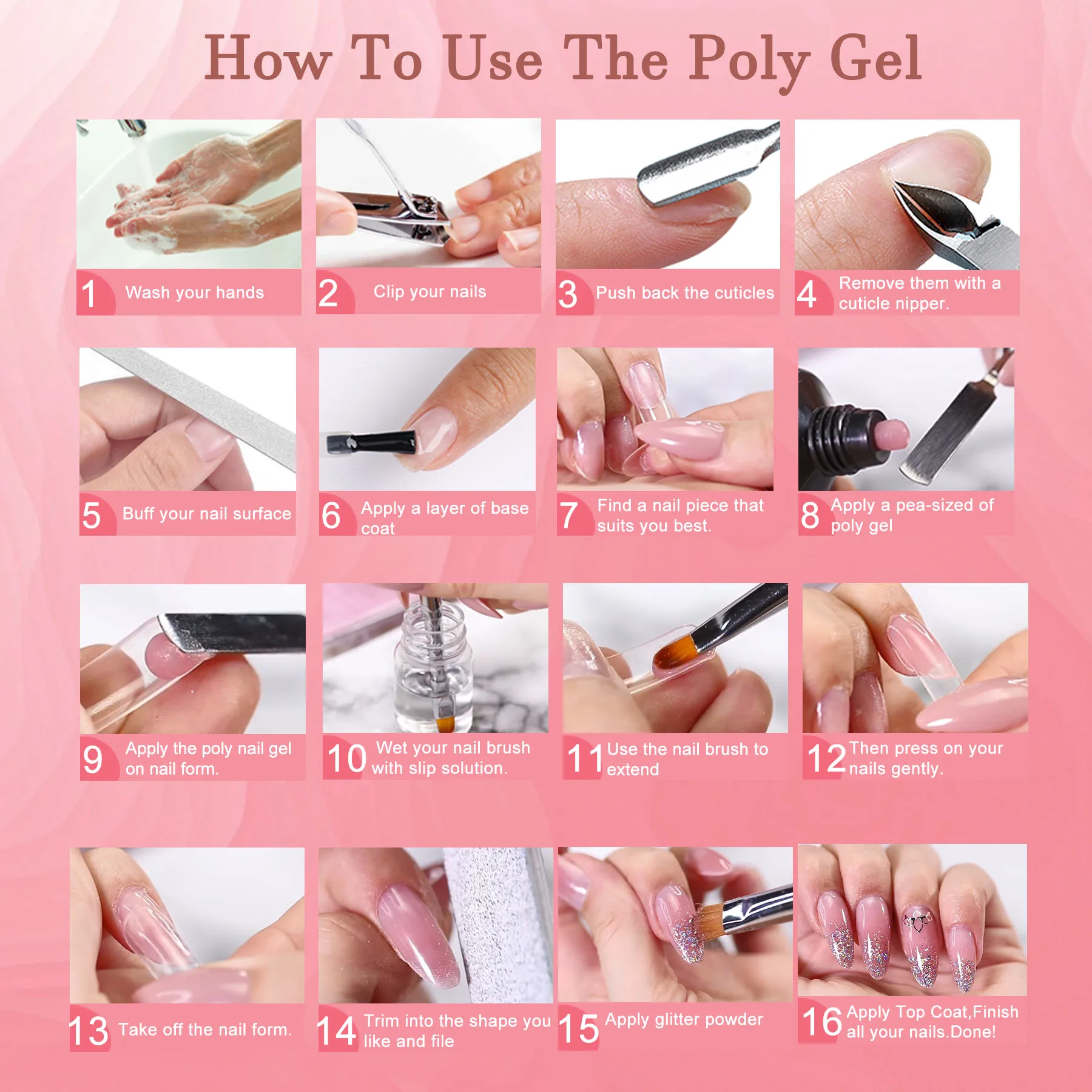 Poly Extension Nail Gel Set Professional Nail Art Kit Acrylic Nail Extension Finger All For Quick Building Gel Extension Gel Kit