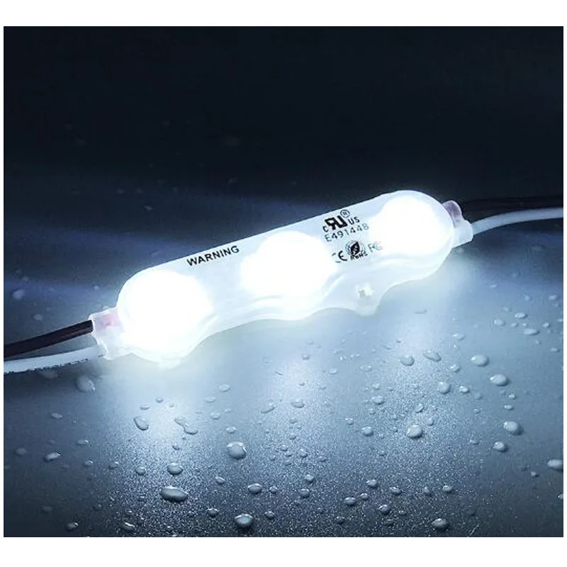 Módulo de luz LED de inyección impermeable IP68, blanco frío/cálido para publicidad, decoración de iluminación de letreros de tienda, 10 piezas, 12V, 5730