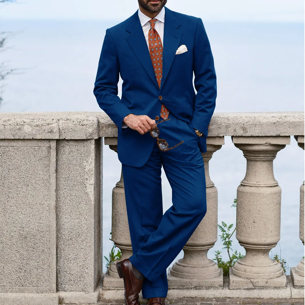 Men's Suit Two-piece Single-breasted Slim Fit and Fashionable Commuting Suit Casual and Comfortable Groomsman's Dress Man Suits