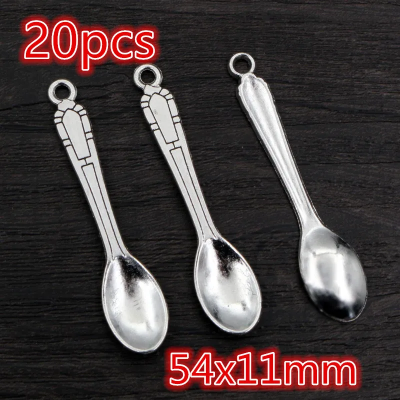 10-50pcs Animal Gun Spoon Fork Dining Charms Pedant Alloy Metal DIY Jewelry Making Accessories for Earrings Necklace Bracelet