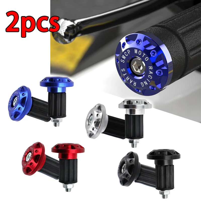 2PCS Motorcycle Handle Bar Ends Grips Moto CNC Metal Handlebar Counterweight Plug Slider Motor Bike Grips Dirt Bike Accessories