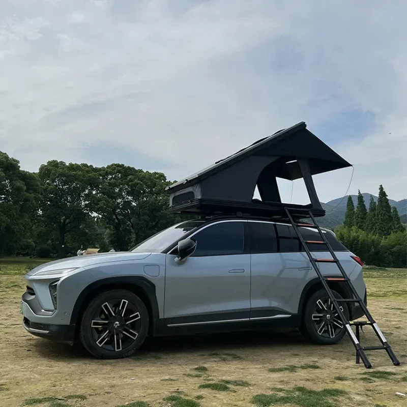 4 people car top roof tent triangle roof top tent with solar