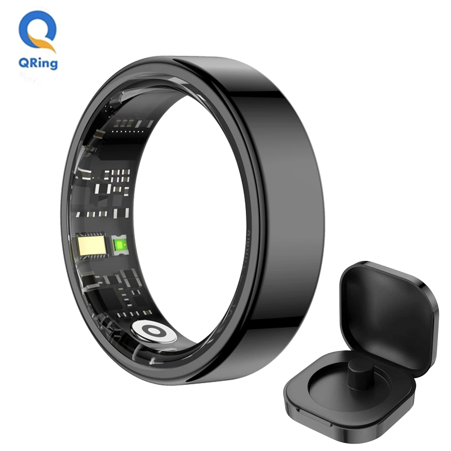 

R02S Smart Ring Men Women,AI Health Analysis,Body Temperature,Heart Rate,Blood Oxygen,Sleep,Stress,Menstrual Cycle Monitoring