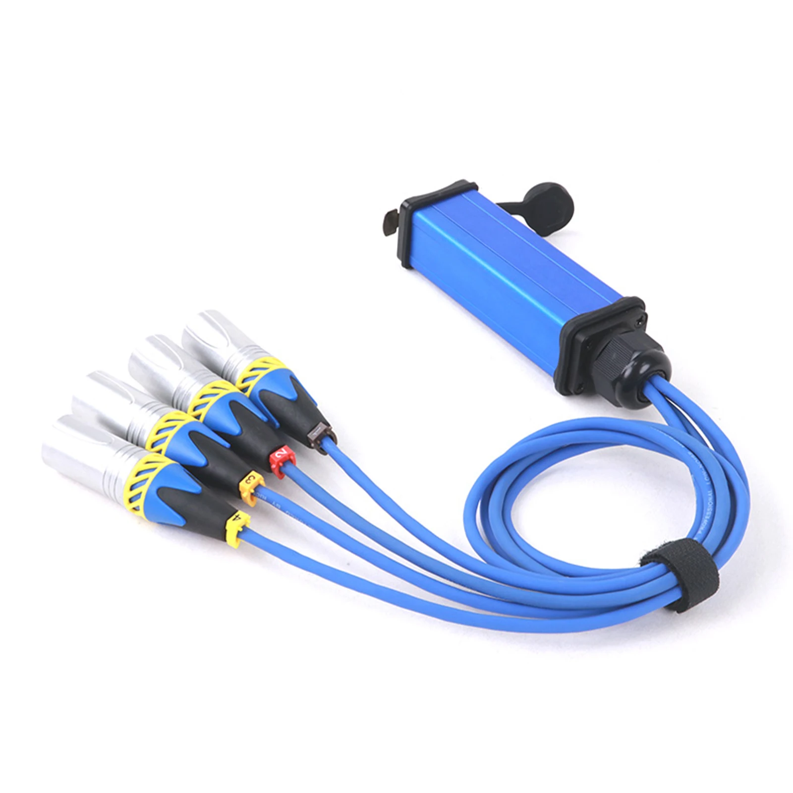 Extensor de Ethernet XLR hembra/macho de 3 pines a Ethercon RJ45 Cat6 STP, divisor de serpiente de 4 canales, escenario en vivo, estudio de grabación de Audio, 1 unidad