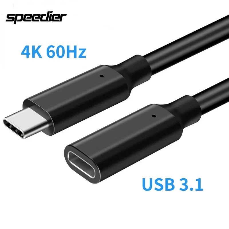 

Type-c Extension Cable Male To Female USB3.2 Gen2*2 20Gbps Adapter Cable Computer Hard Disk Monitor 4K 60Hz PD240W Casting Cable