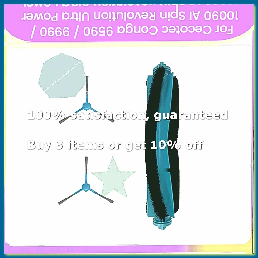Brosse principale et brosse latérale pour 9590 / 9990 / 10090 AI Revolution Ultra Power, pièces de rechange-A009