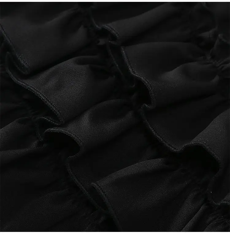 Sommer-Mädchenrock mit Volants, Einfarbig mit Elastischem Bund, Hochwertiger Plisseerock im Preppy-Stil für Junge Mädchen, Tanzrock – Detail 14