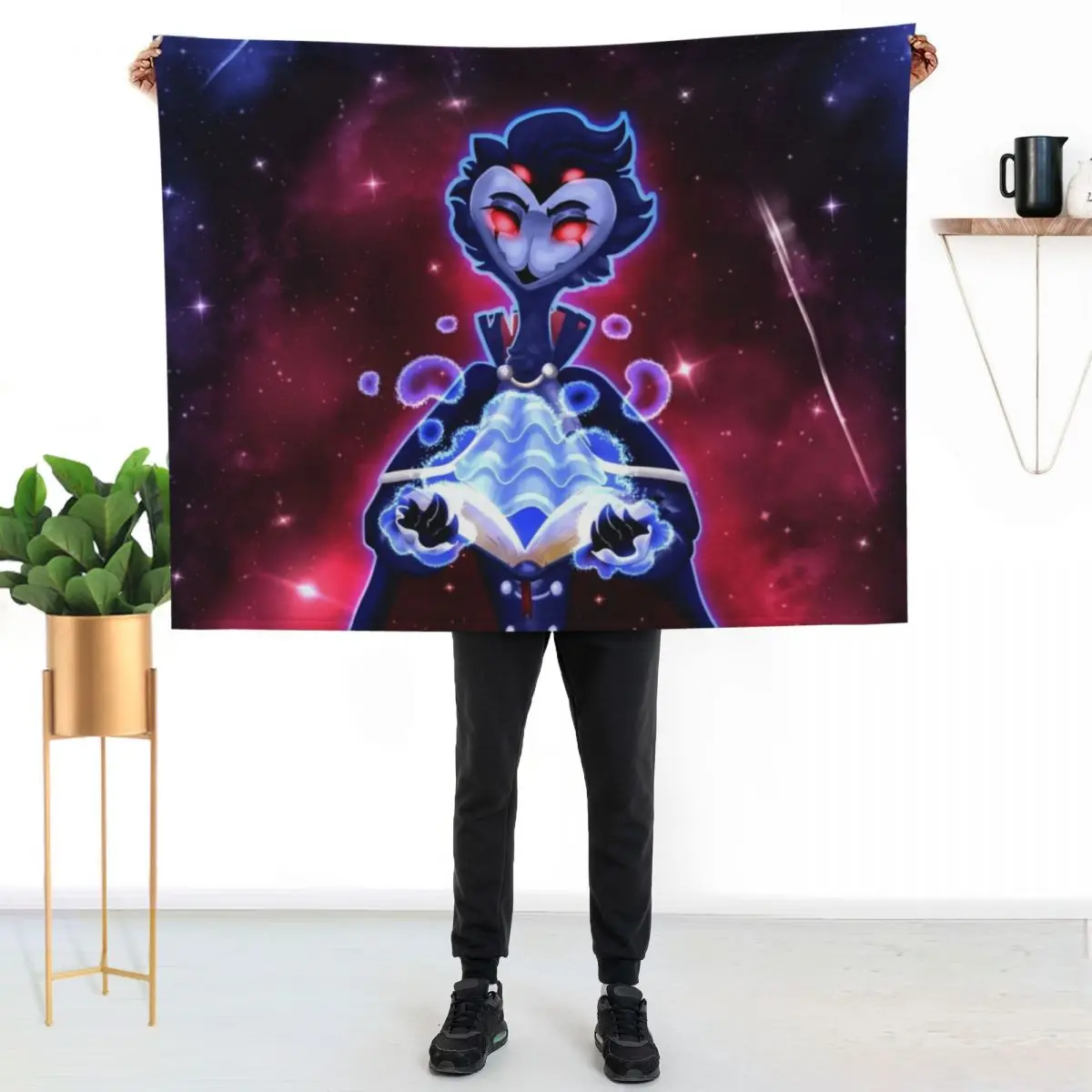 Helluva Boss Stolas Manta acogedora para sofá, ideal para ver televisión y tomar siestas