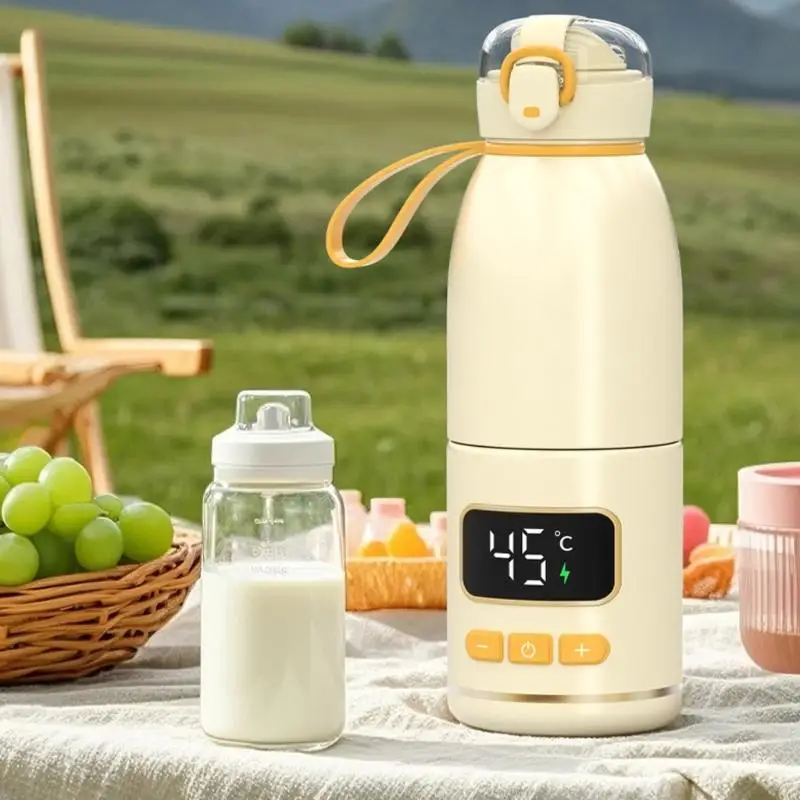  Lightweight Baby Travel Water Cup Fast Heating Stainless Steel 450ml Bottle