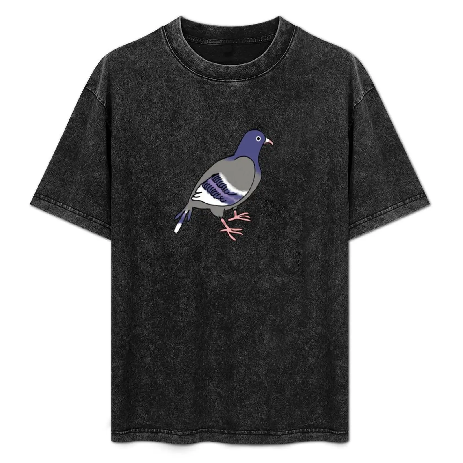 

Cartoony Blue Pigeon T-Shirt Street Fashion Casual Tee Shirt