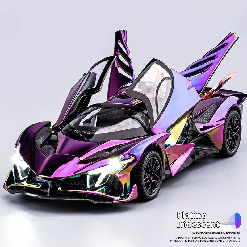 نموذج سيارة Apollo EVO Sun God مصنوع من خليط معدني عالي الجودة - لعبة سيارة رياضية للأطفال من Diecast Metal Supercar Replica Realistic Boys Premium