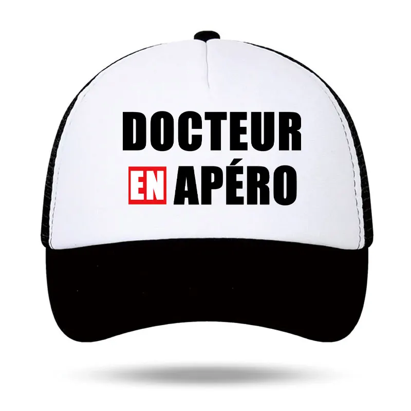 Doceur En Apéro-Gorra de camionero de espuma con estampado Unisex, gorra de béisbol de malla para adultos, sombreros Snapback para deportes al aire libre, gorra de Sol para niño