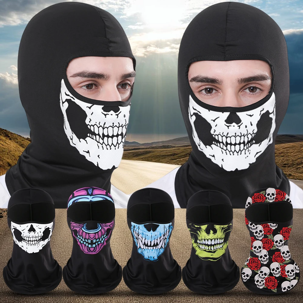 Motorcycle Headgear Cap Milk Silk MTB Bicycle Full Face Cover Windproof Sunscreen Headwear for Outdoor Sport