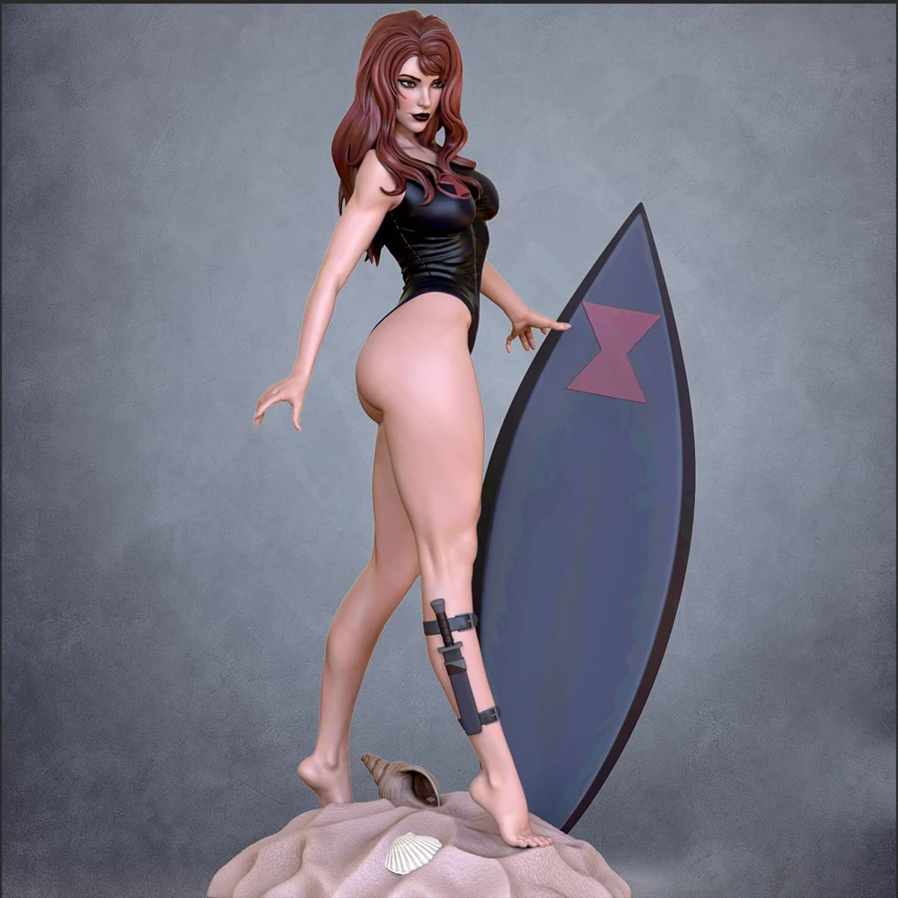 

1/24 Scale NSFW Widow Swimsuit Sexy Lady Resin Figure Model Kit Unassembled Unpainted DIY Collectible Miniature Hobby Toys
