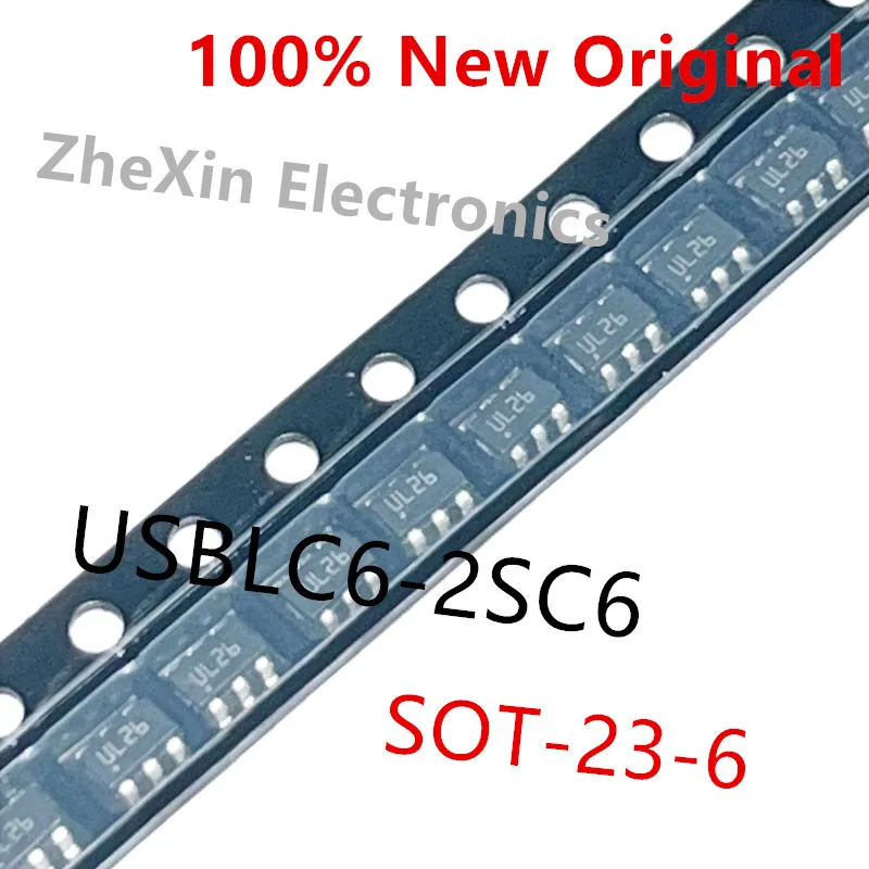 20PCS/Lot  USBLC6-4SC6  UL46 、USBLC6-2SC6  UL26 、USBLC6-2SC6Y  UL2Y 、USBLC6-4SC6Y  UL4Y 、USBLC6-2P6  ESD Suppressor Diode Arrays