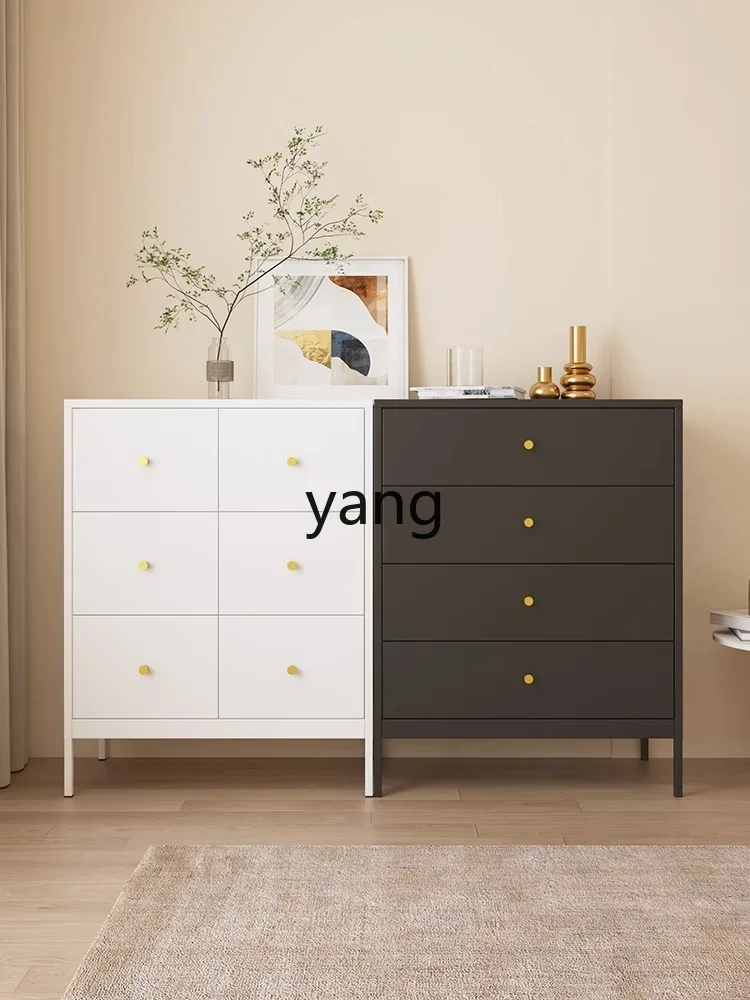 Yjq Simple Steel Chest of Drawers Home Living Room Bedroom Drawer-Style Storage Iron Large Capacity Locker