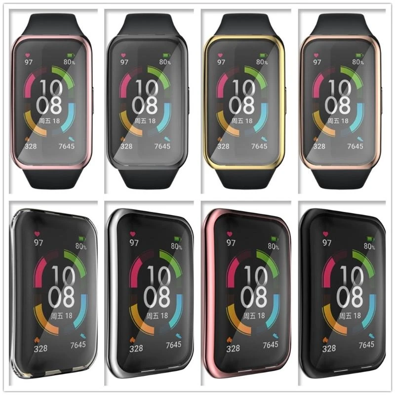 Ajustement pour pour Band 6 Smartwatch Cadre Using Resistant Protective for Shell Ultra-Thin Cover Screen Protector