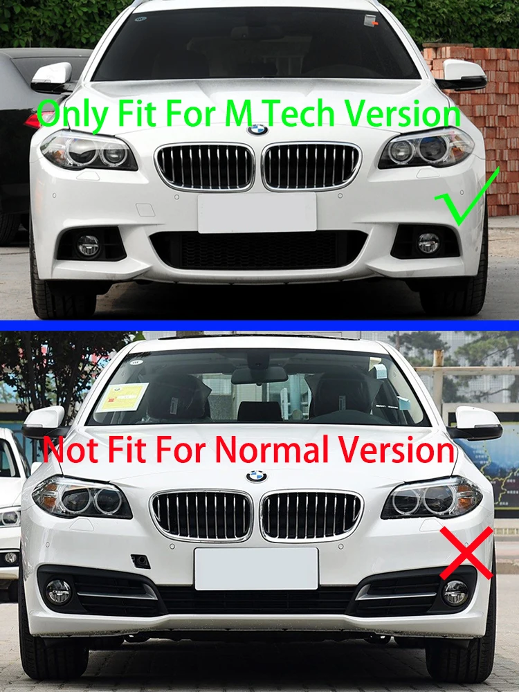 لسيارات BMW 5 Series F10 F11 2010-2017 أسود المصد الخلفي الناشر الكربون المنافسة M Sport M Tech الناشر سبويلر 520i 523i #3