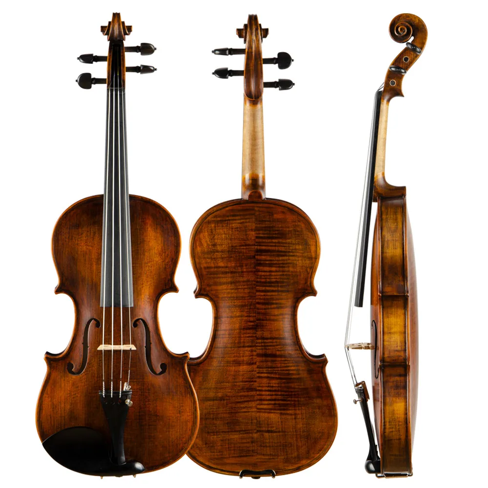 CHRISTINA Beginner Violin NEW Model MUSE Dark Retro 4/4-1/8 Size Available Solid Spruce Maple Semihandmade with Full Accessories