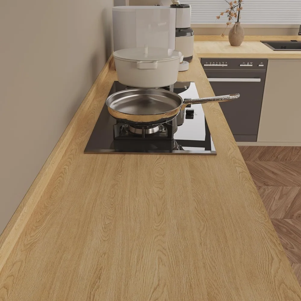 ورق جدران من الفينيل الخشبي الخفيف ذاتي اللصق - ورق اتصال بمظهر خشبي قابل للإزالة لتطبيق سهل التقشير واللصق