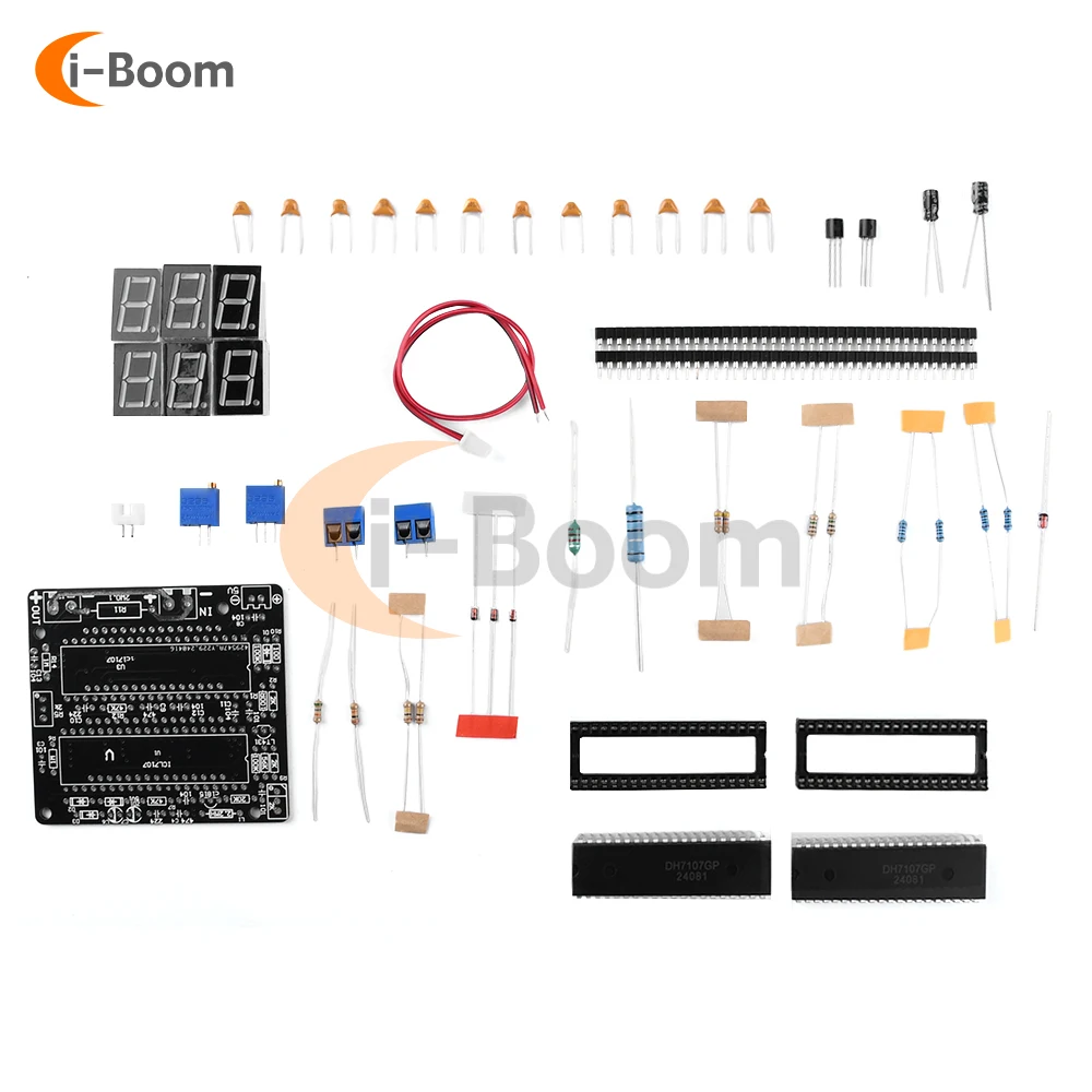 

ICL7107 Измеритель напряжения и тока DIY Kit Диапазон постоянного тока 0-200 В 2A Модуль для пайки Диодный цифровой дисплей Хобби эксперименты