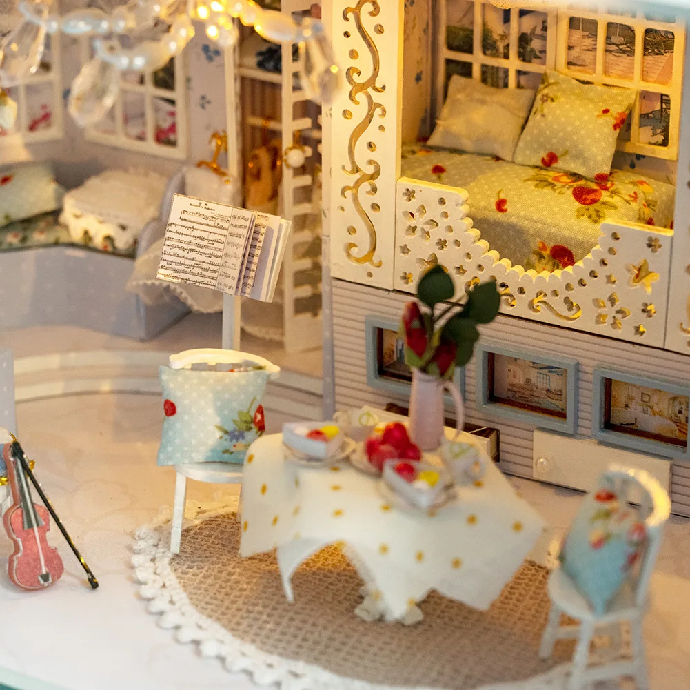 مجموعة بيت الدمى الكلاسيكية من Fairy Tale Princess Dream DIY، منزل مصغر رائع مصنوع يدويًا، هدية إبداعية للفتيات #3