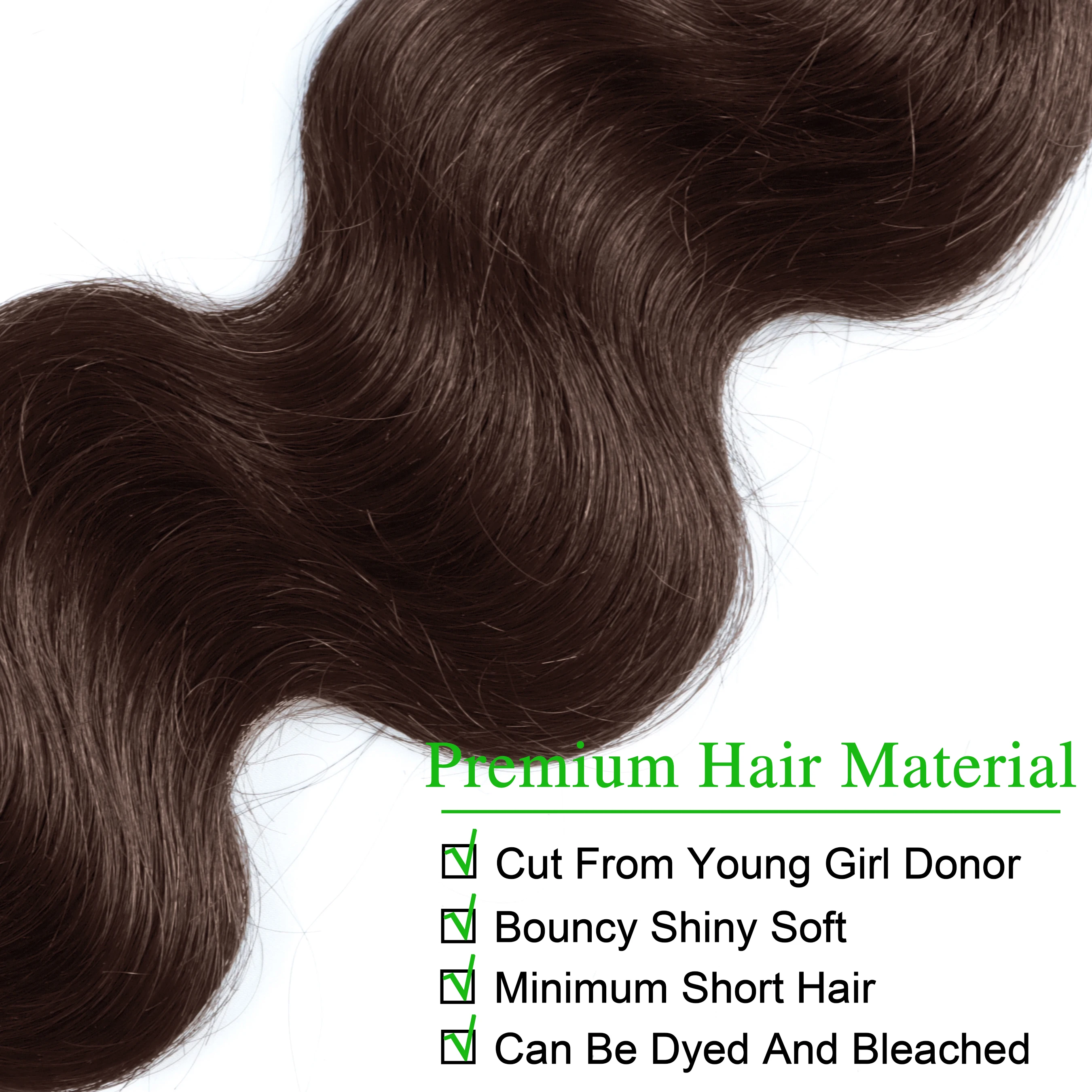 Brown Bundles Body Wave Chocolate Brown Bundles Brazilian Remy Hair Bundles Weave Extension For Black Women Color #4 1/3 Bundles