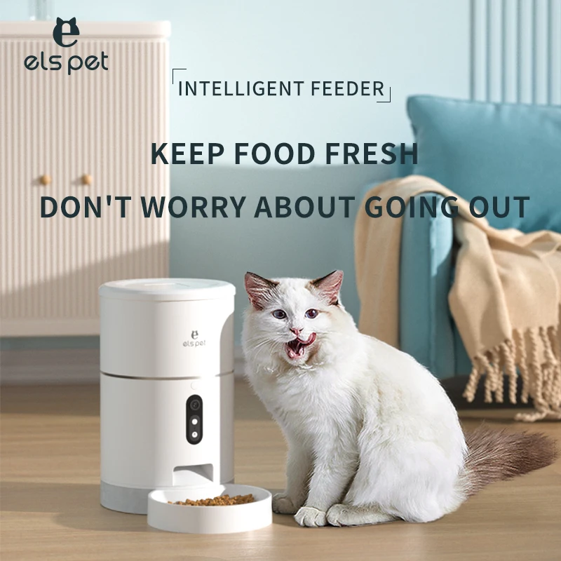 Smart Wifi Video Version Pet Automatic Feeder Eco-Friendly Timed Quantitative  Automatic Feeder Cats Dogs Charge Power