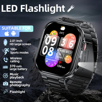 New Women Bluetooth Call Smart Watch 2.01inch Full Touch Screen Heart Rate Sleep Monitor Smartwatches Waterproof Men Smartwatch